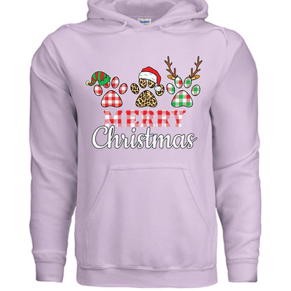 Merry Paws Hoodie - Cute Christmas Pet Lover Sweatshirt - Purrfect Pet Haven