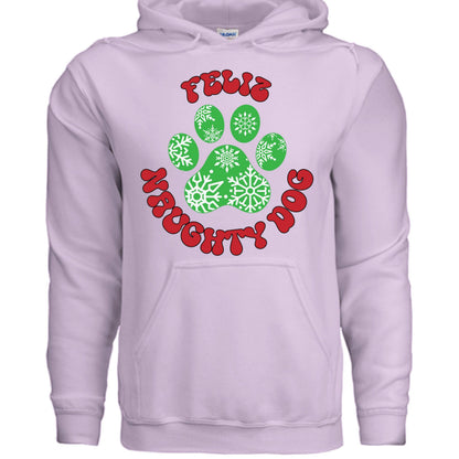 Feliz Naughty Hoodie - Funny Christmas Pet Lover Sweatshirt - Purrfect Pet Haven
