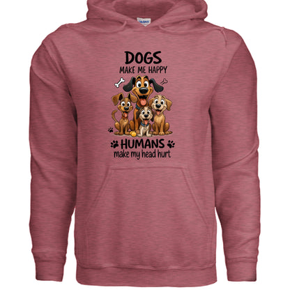 Humans Hurt My Head Hoodie - Funny Pet Lover Sweatshirt - Purrfect Pet Haven