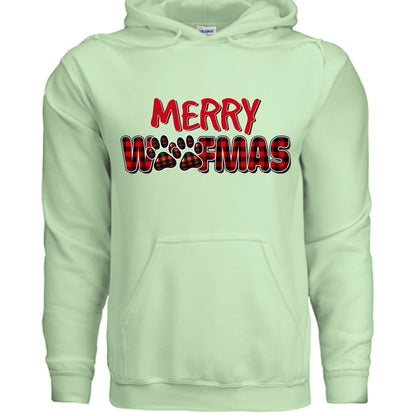 Plaid Woofmas Hoodie - Festive Christmas Dog Lover Gift - Purrfect Pet Haven