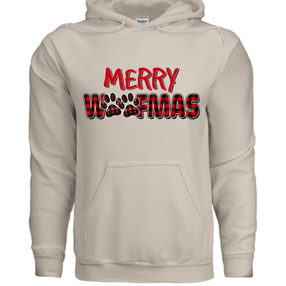 Plaid Woofmas Hoodie - Festive Christmas Dog Lover Gift - Purrfect Pet Haven