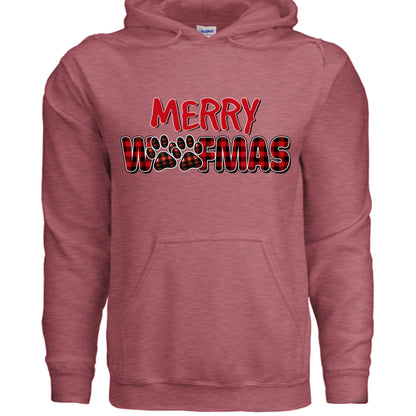 Plaid Woofmas Hoodie - Festive Christmas Dog Lover Gift - Purrfect Pet Haven