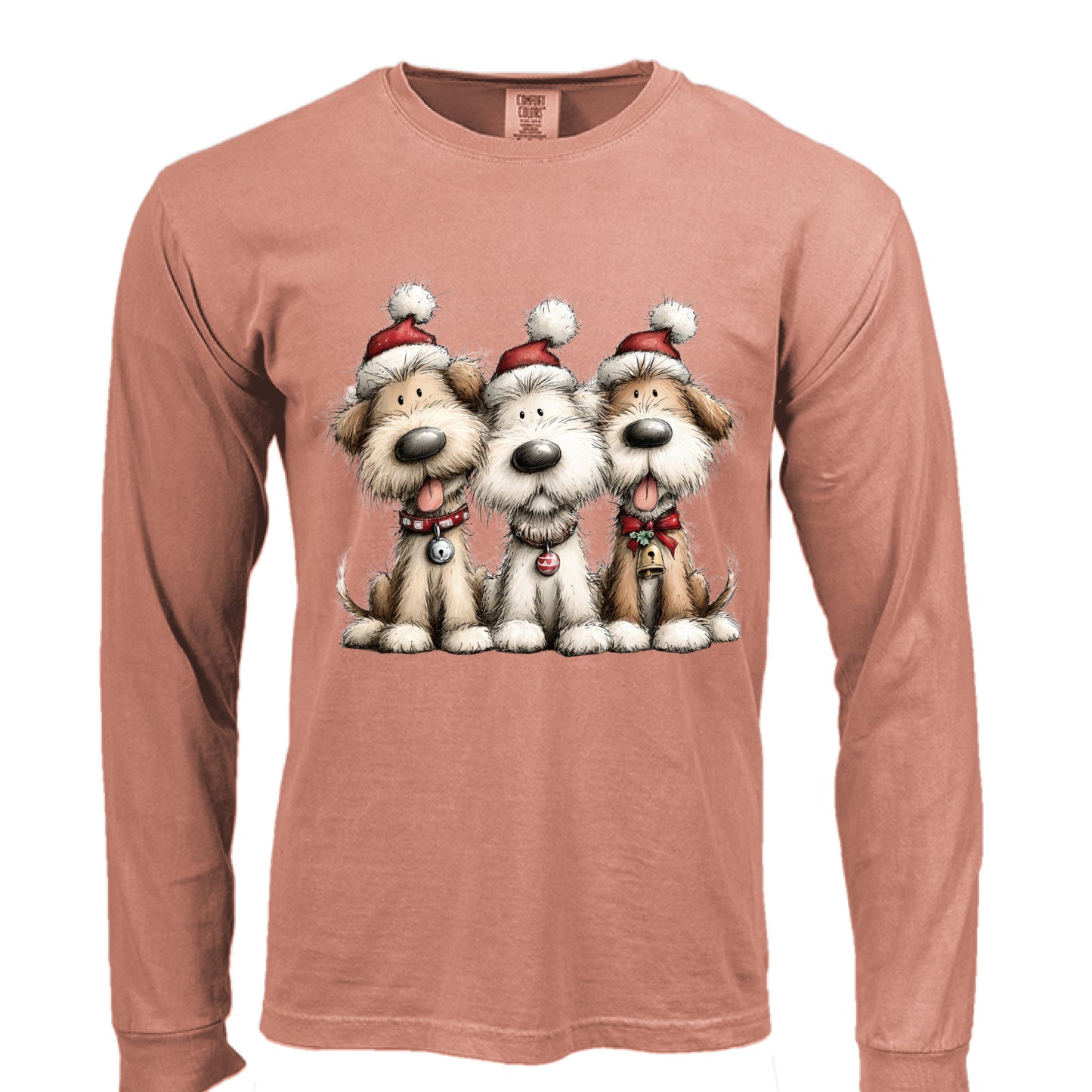 Comfort Colors Long Sleeve - Whimsy Holiday Pups Tee - Purrfect Pet Haven