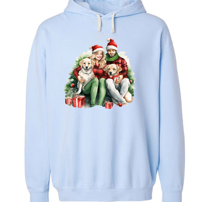 Comfort Colors Christmas Dog Hoodie - Unisex Cozy Sweatshirt - Purrfect Pet Haven
