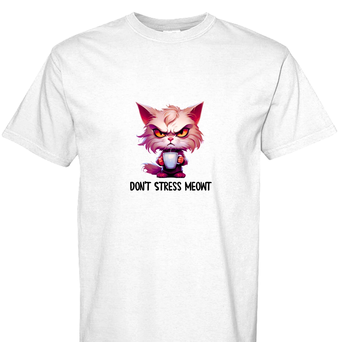 Cat T-Shirt - Stress Meowt Comfort Colors Tee - Purrfect Pet Haven