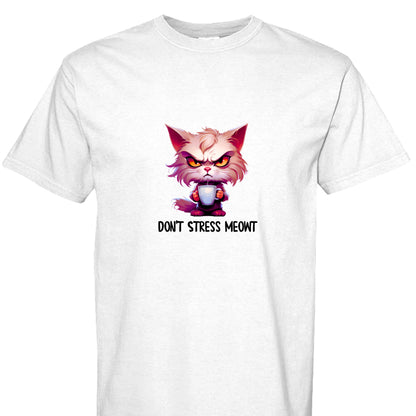 Cat T-Shirt - Stress Meowt Comfort Colors Tee - Purrfect Pet Haven
