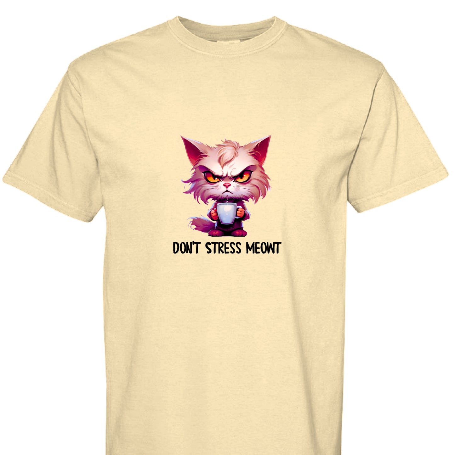Cat T-Shirt - Stress Meowt Comfort Colors Tee - Purrfect Pet Haven