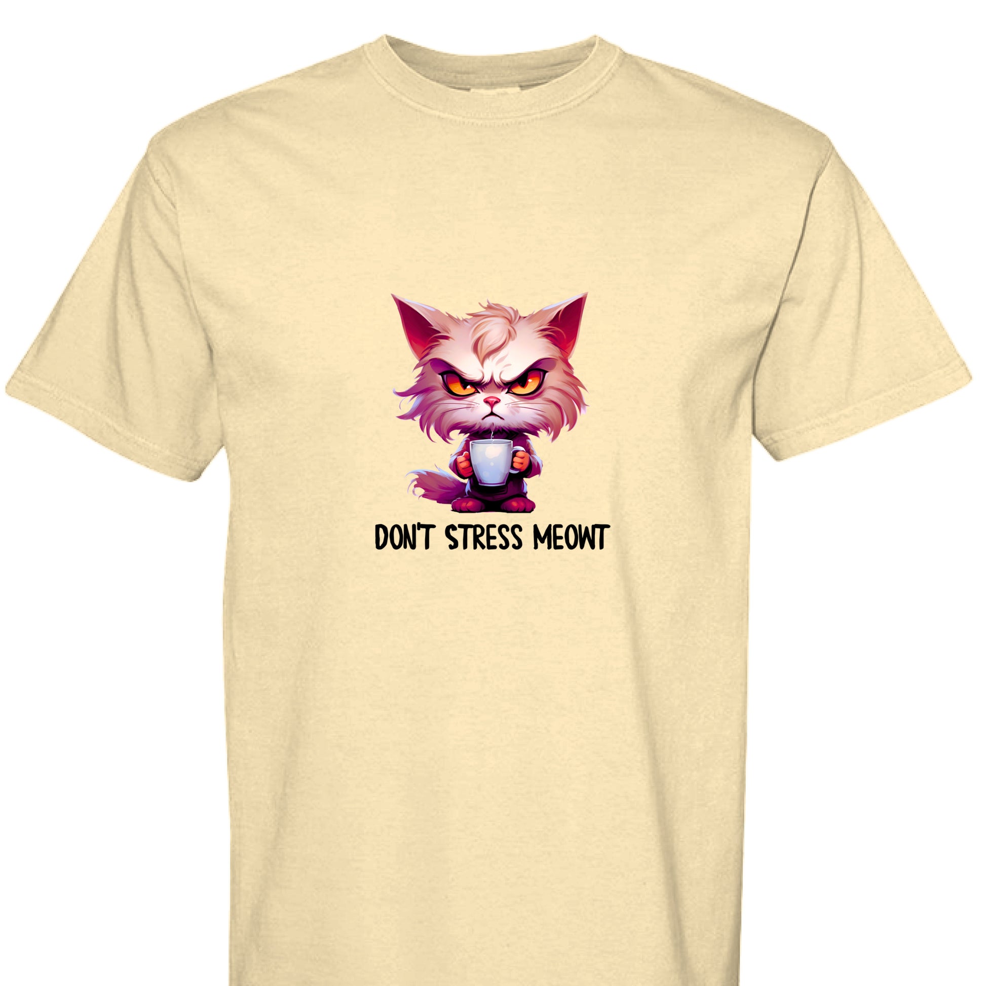 Cat T-Shirt - Stress Meowt Comfort Colors Tee - Purrfect Pet Haven