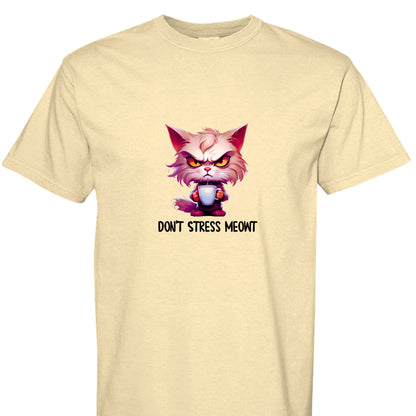 Cat T-Shirt - Stress Meowt Comfort Colors Tee - Purrfect Pet Haven
