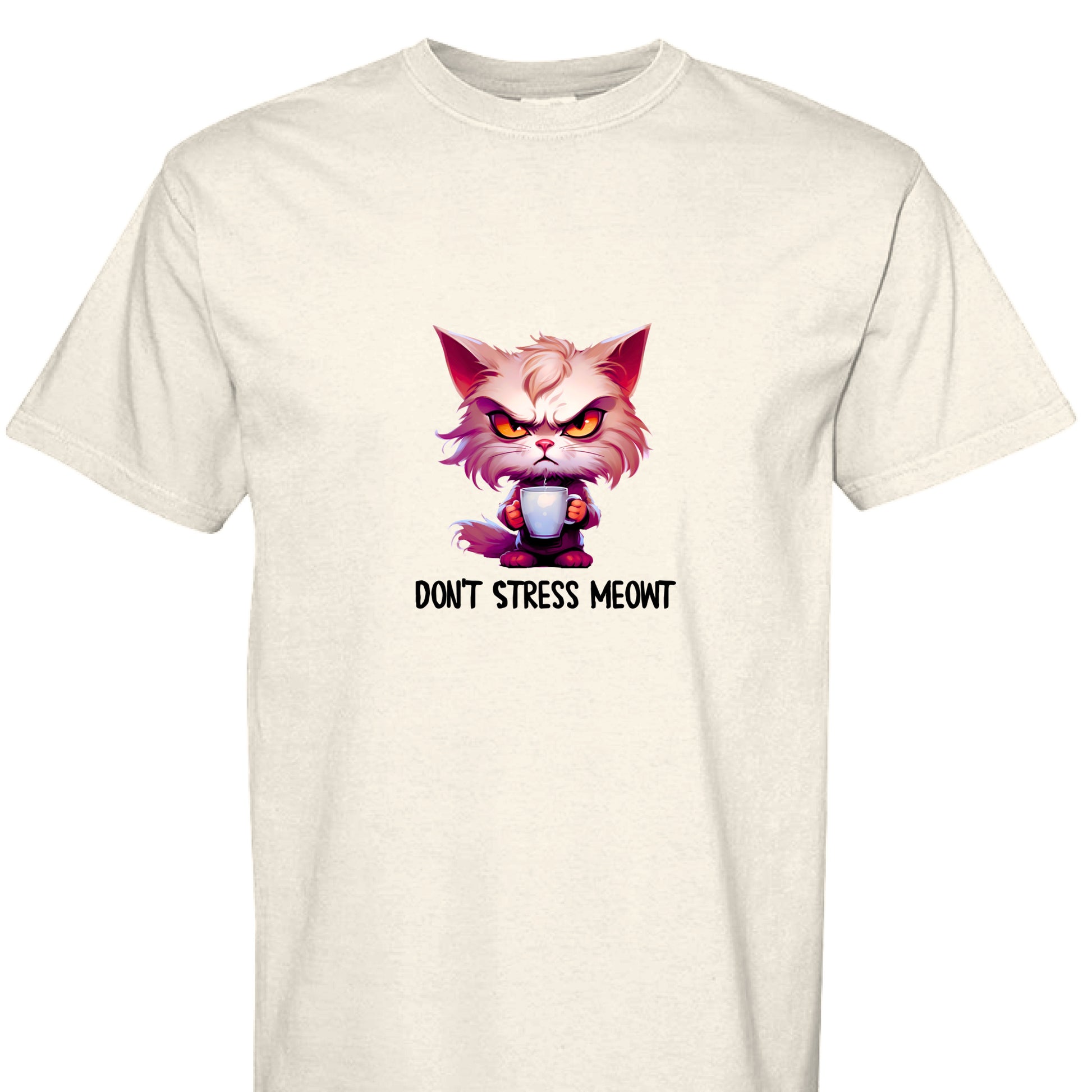 Cat T-Shirt - Stress Meowt Comfort Colors Tee - Purrfect Pet Haven