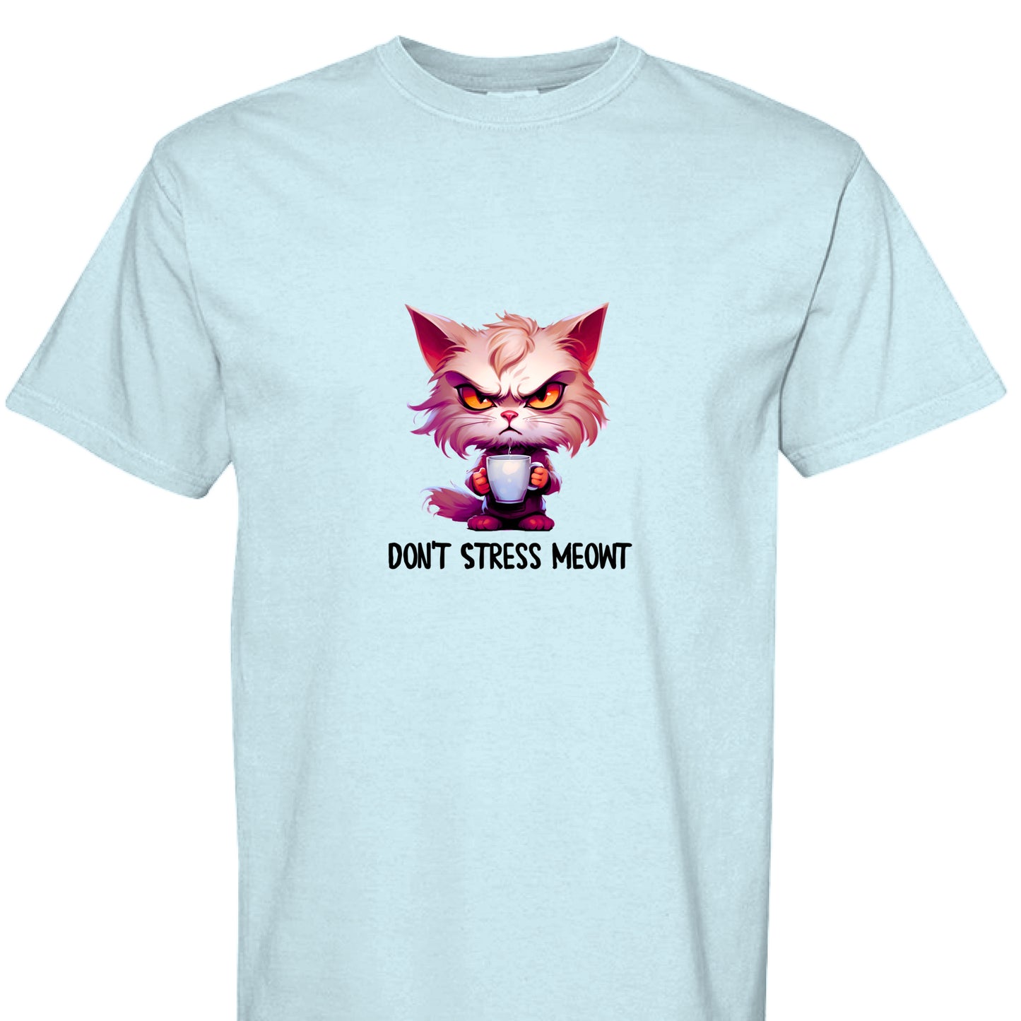 Cat T-Shirt - Stress Meowt Comfort Colors Tee - Purrfect Pet Haven