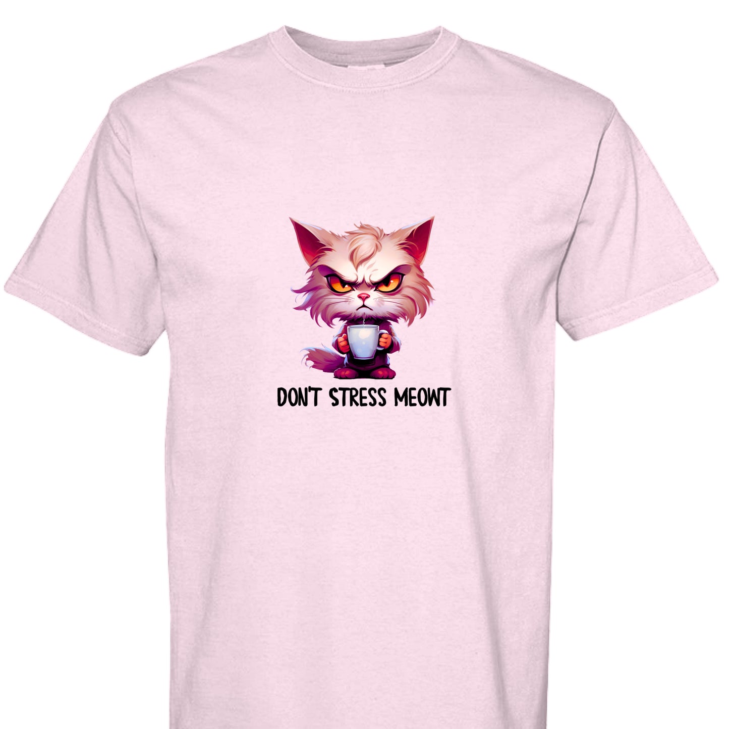 Cat T-Shirt - Stress Meowt Comfort Colors Tee - Purrfect Pet Haven