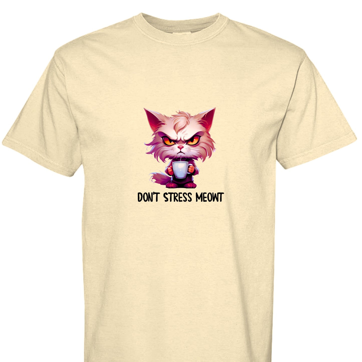Cat T-Shirt - Stress Meowt Comfort Colors Tee - Purrfect Pet Haven
