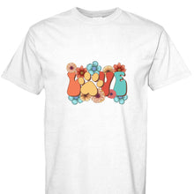Comfort Colors T-shirt - Flowers and Love Paw Print - Purrfect Pet Haven