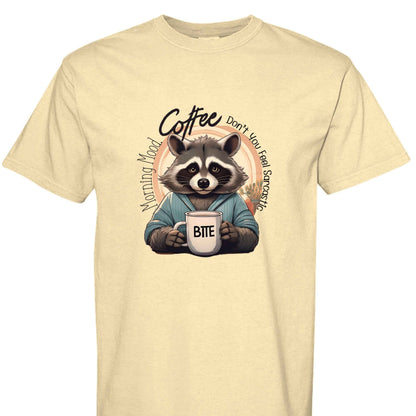 Comfort Colors T-Shirt - Raccoon Morning Coffee