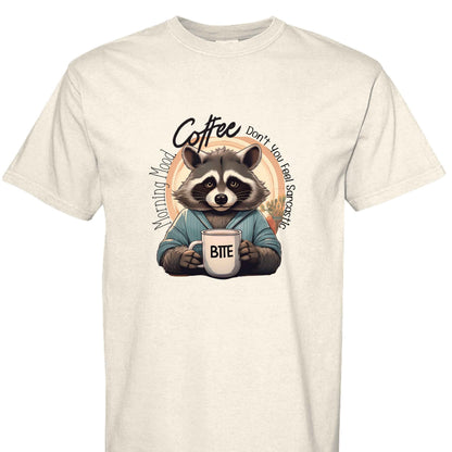 Comfort Colors T-Shirt - Raccoon Morning Coffee