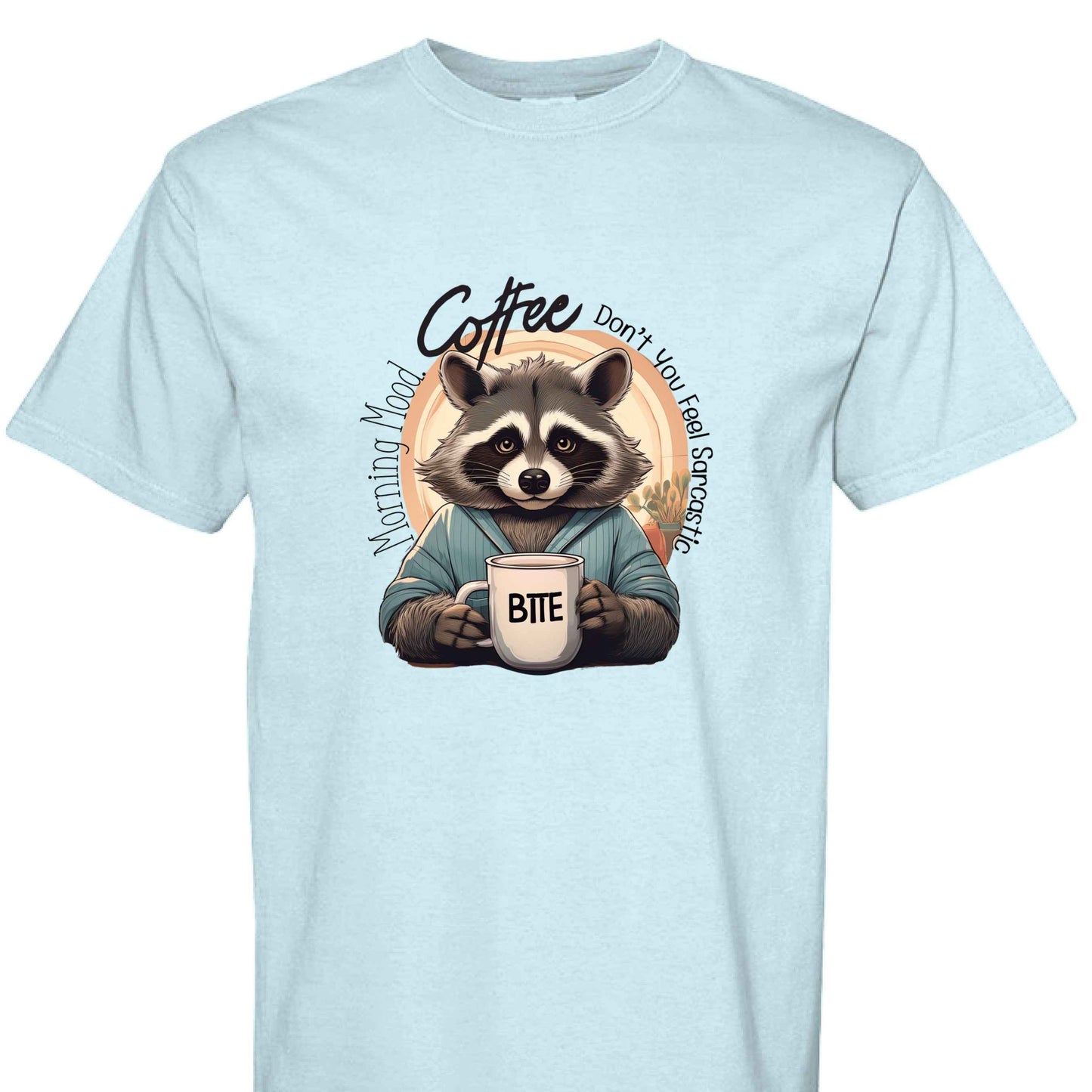 Comfort Colors T-Shirt - Raccoon Morning Coffee
