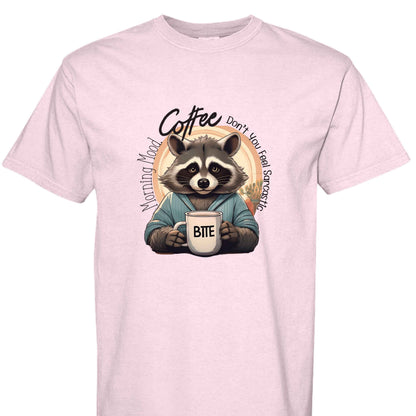 Comfort Colors T-Shirt - Raccoon Morning Coffee