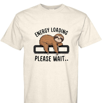 Comfort Colors T-Shirt - Energy Loading Sloth Tee