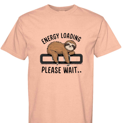 Comfort Colors T-Shirt - Energy Loading Sloth Tee