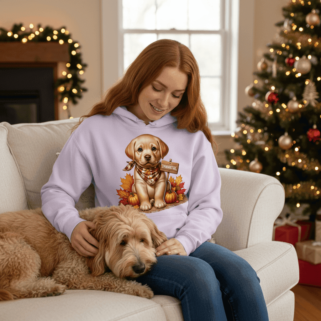 Golden Puppy Hoodie - Cozy Dog Lover Sweatshirt - Purrfect Pet Haven