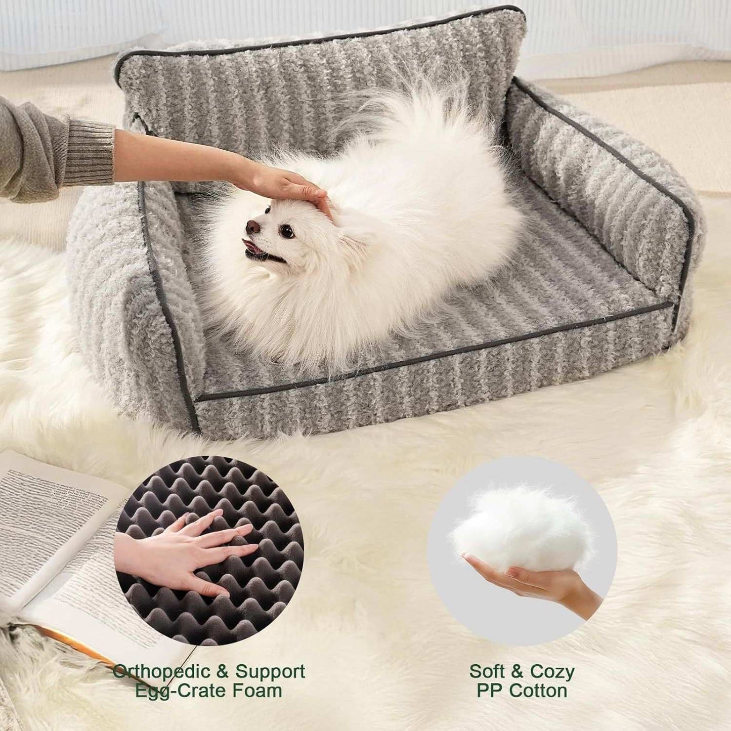 Orthopedic Pet Sofa - Small to Medium Size - Purrfect Pet Haven