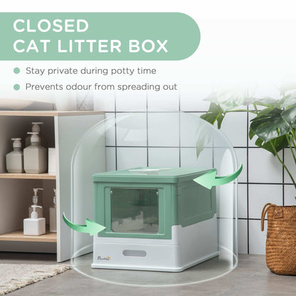 Wefulfil fully enclosed cat litter box - Odor Control - Purrfect Pet Haven
