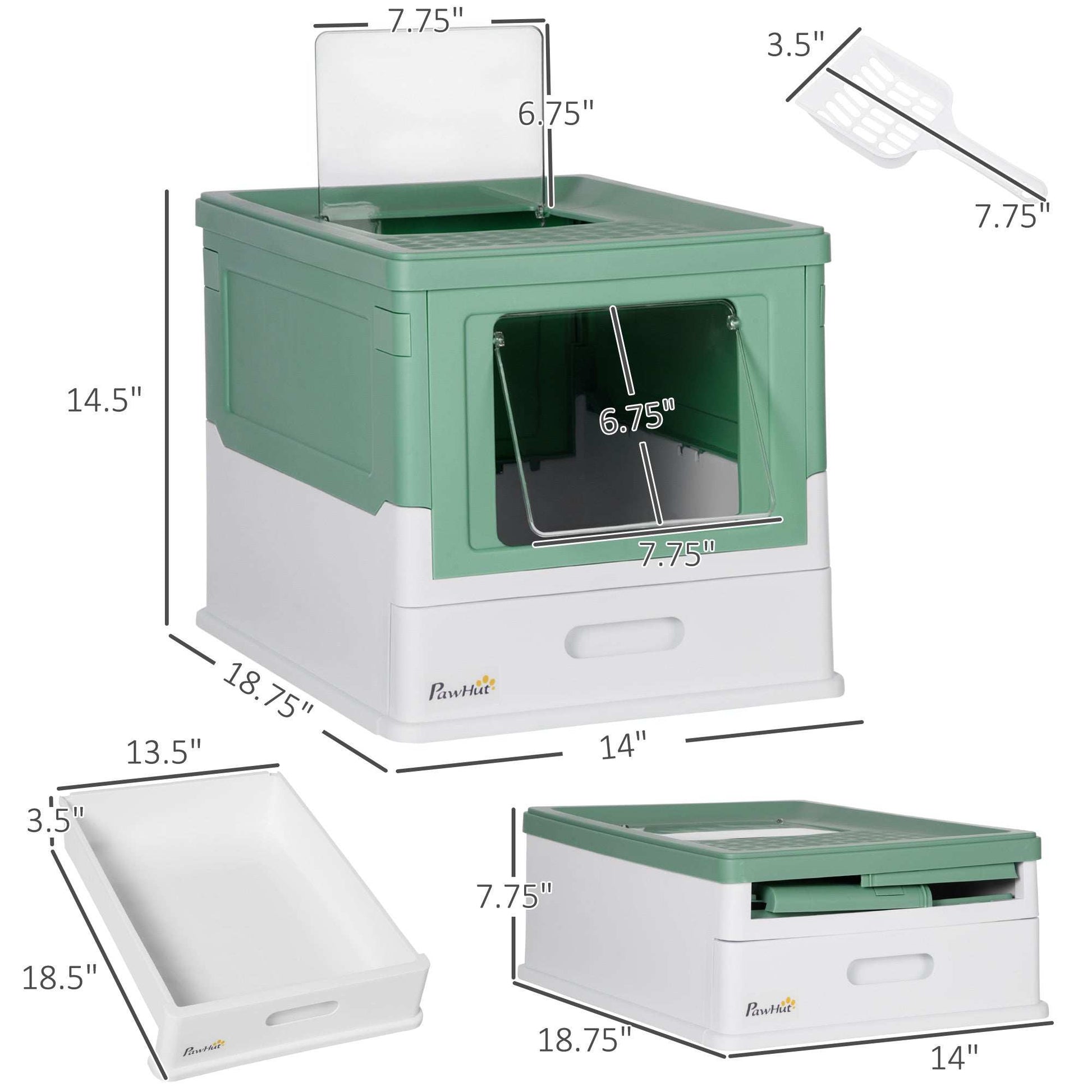 Wefulfil fully enclosed cat litter box - Odor Control - Purrfect Pet Haven