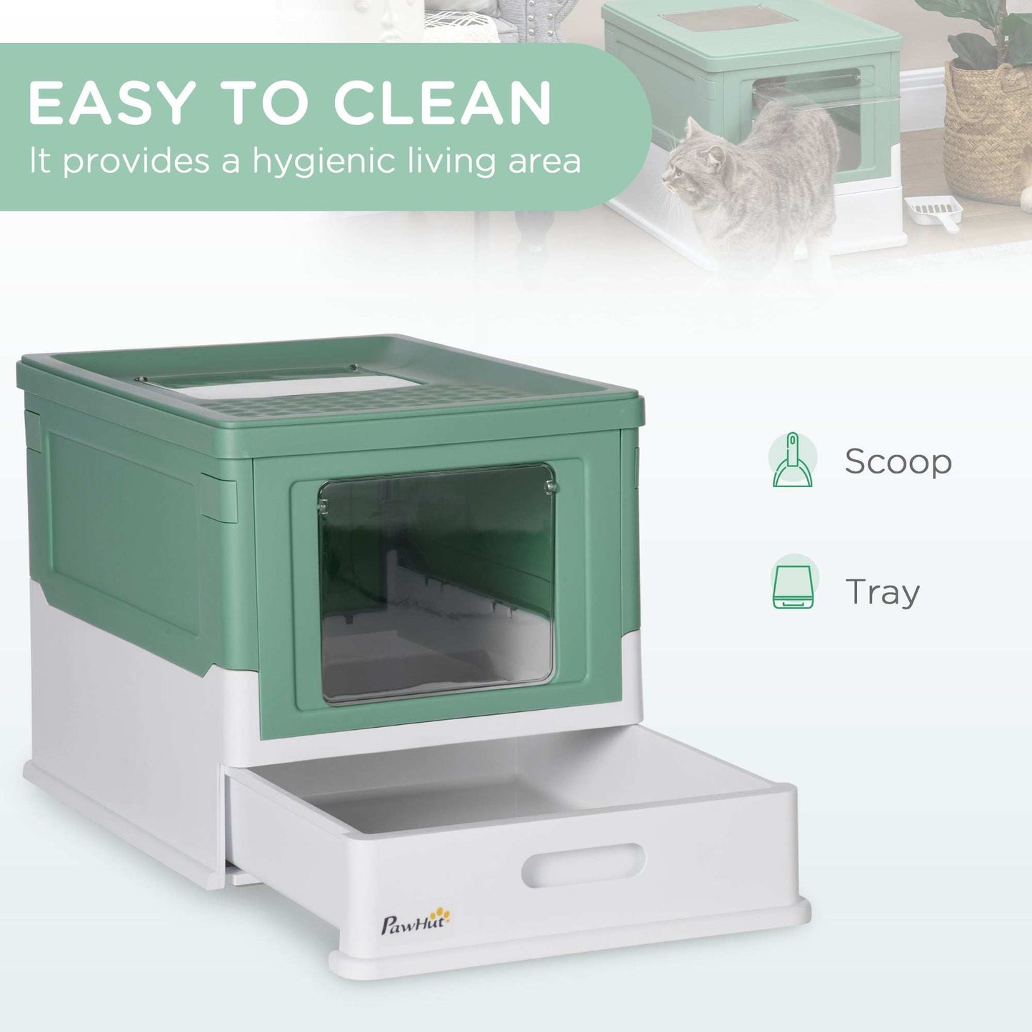 Wefulfil fully enclosed cat litter box - Odor Control - Purrfect Pet Haven