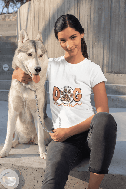 Dog Mama Tee - Women's Favorite Cute Dog Mom Shirt - Purrfect Pet Haven