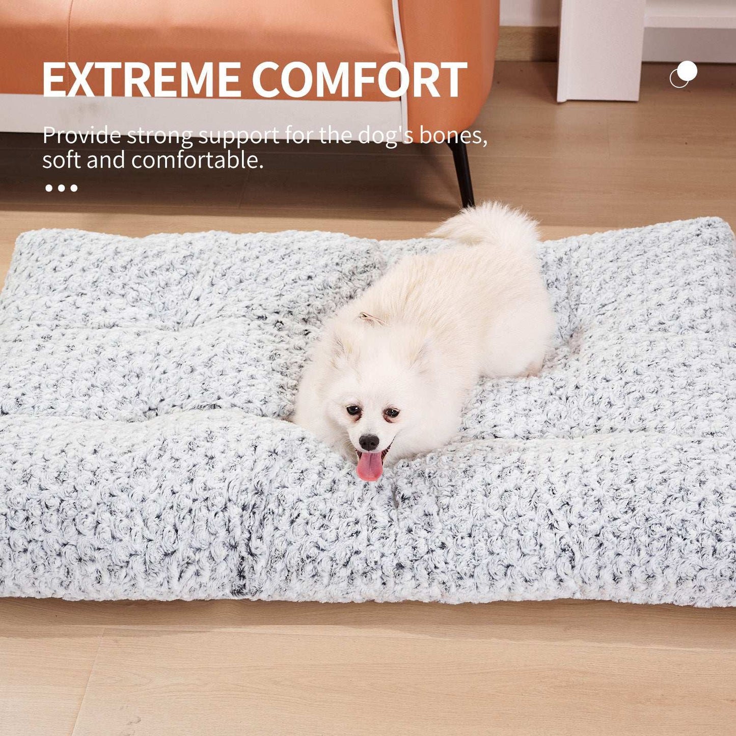 Dog Crate Bed Pad - Rose Velvet Circle - Purrfect Pet Haven