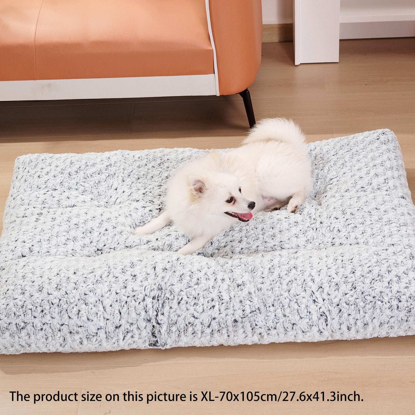 Dog Crate Bed Pad - Rose Velvet Circle - Purrfect Pet Haven