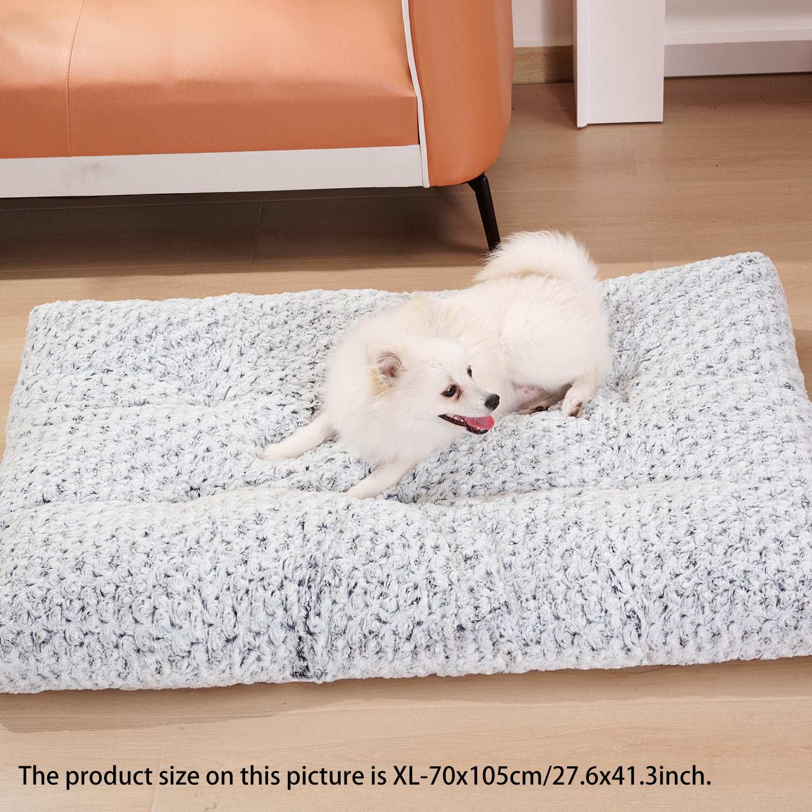 Dog Crate Bed Pad - Rose Velvet Circle - Purrfect Pet Haven