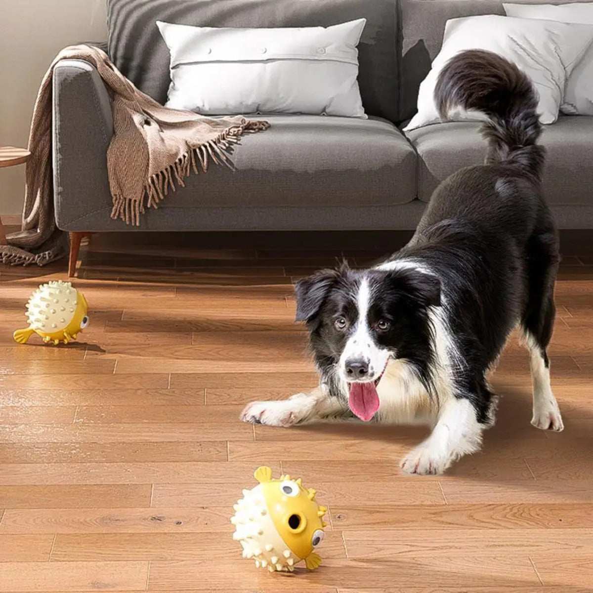 Fish-Shaped Dog Chew Toy - Squeaky Dental Toy for Aggressive Chewers All Sizes - Purrfect Pet Haven