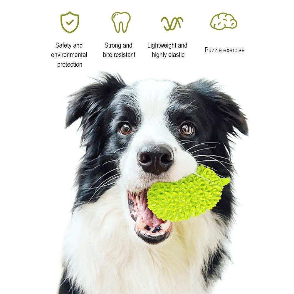 Durian-Shaped Dog Chew Toy - Bite-Resistant Dental Ball for Teeth Cleaning - Purrfect Pet Haven