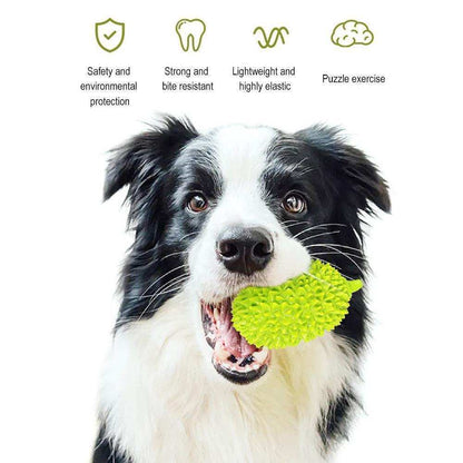 Durian-Shaped Dog Chew Toy - Bite-Resistant Dental Ball for Teeth Cleaning - Purrfect Pet Haven