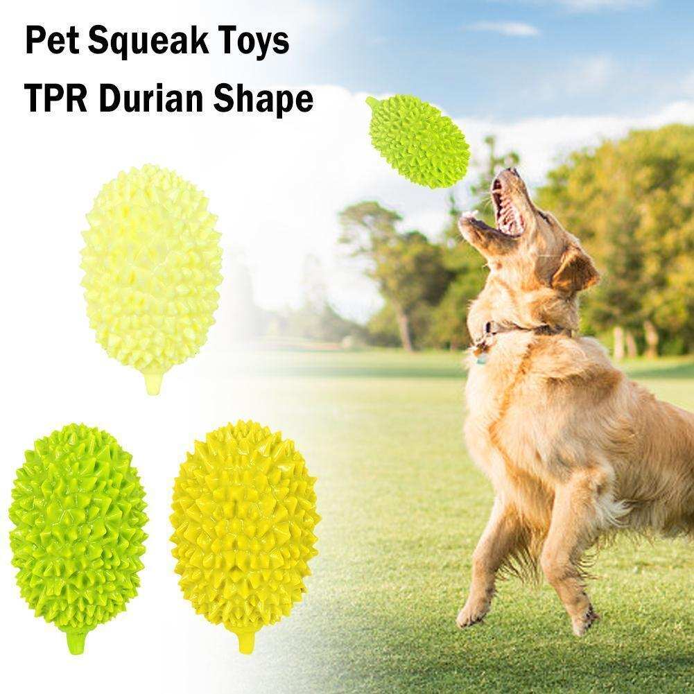 Durian-Shaped Dog Chew Toy - Bite-Resistant Dental Ball for Teeth Cleaning - Purrfect Pet Haven