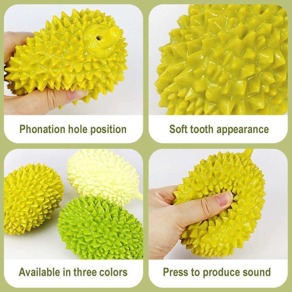 Durian-Shaped Dog Chew Toy - Bite-Resistant Dental Ball for Teeth Cleaning - Purrfect Pet Haven