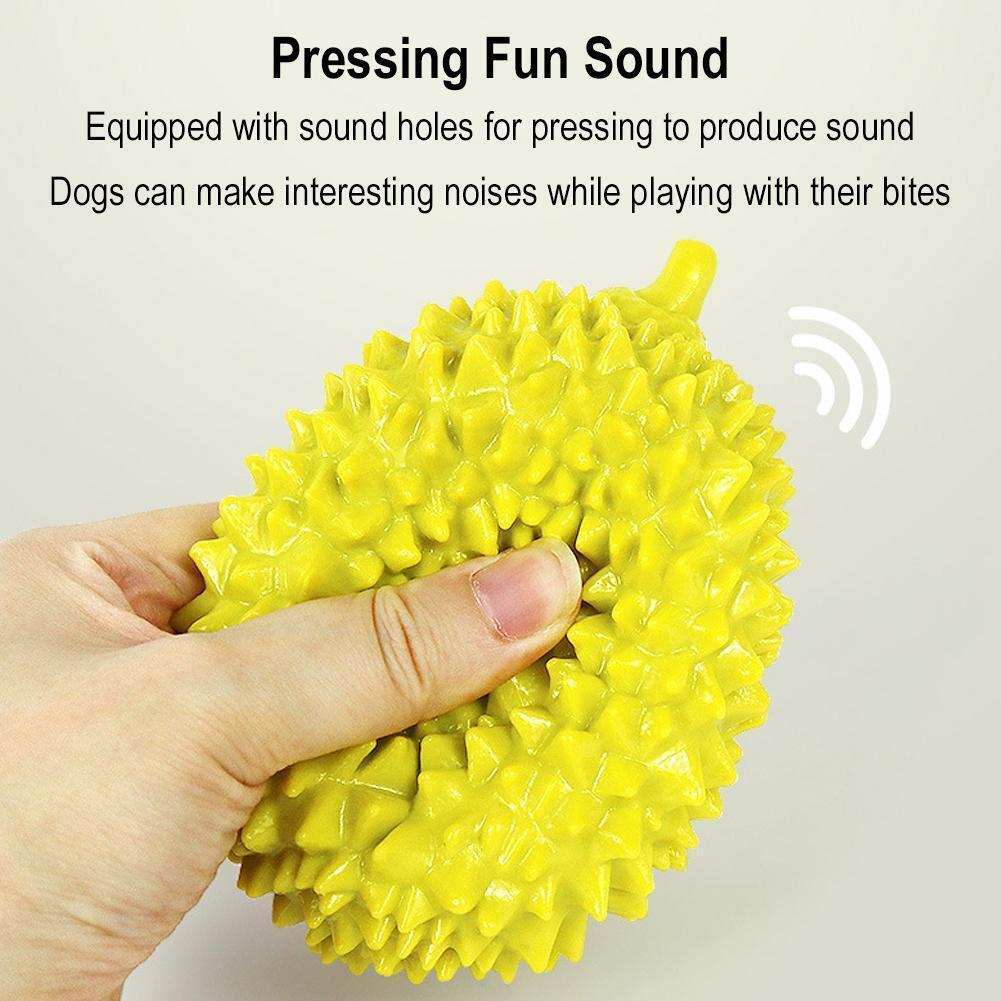 Durian-Shaped Dog Chew Toy - Bite-Resistant Dental Ball for Teeth Cleaning - Purrfect Pet Haven