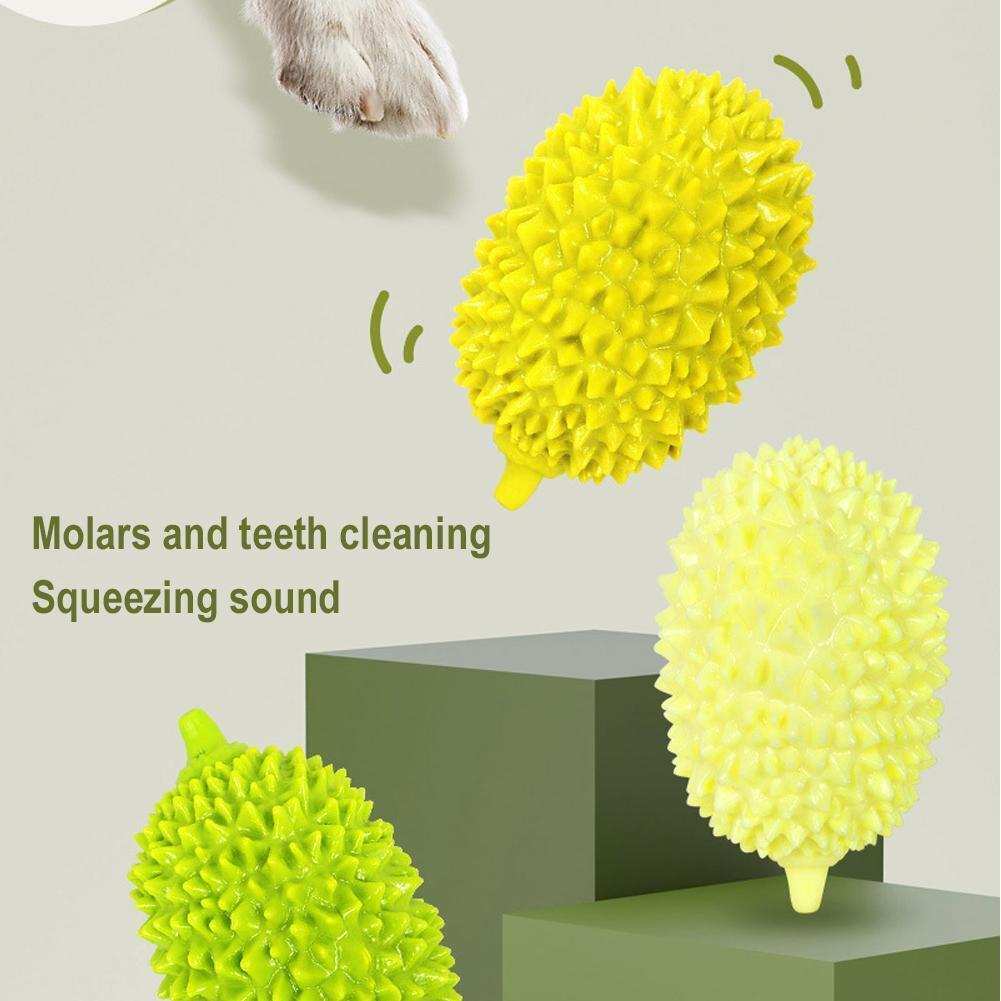 Durian-Shaped Dog Chew Toy - Bite-Resistant Dental Ball for Teeth Cleaning - Purrfect Pet Haven