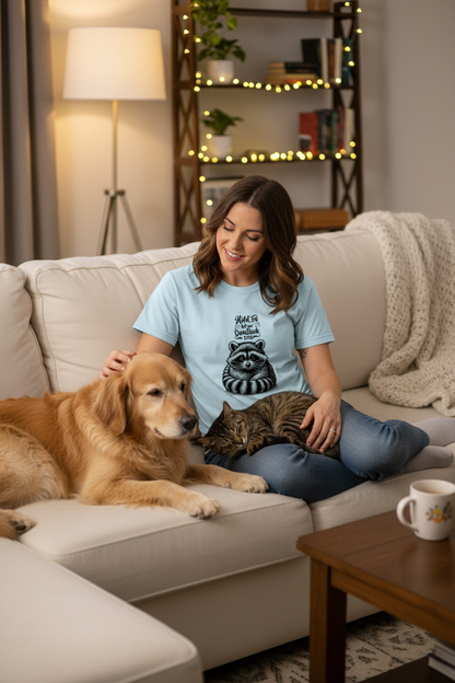 Funny T-Shirt - Overthinking Racoon Comfort Colors Tee - Purrfect Pet Haven