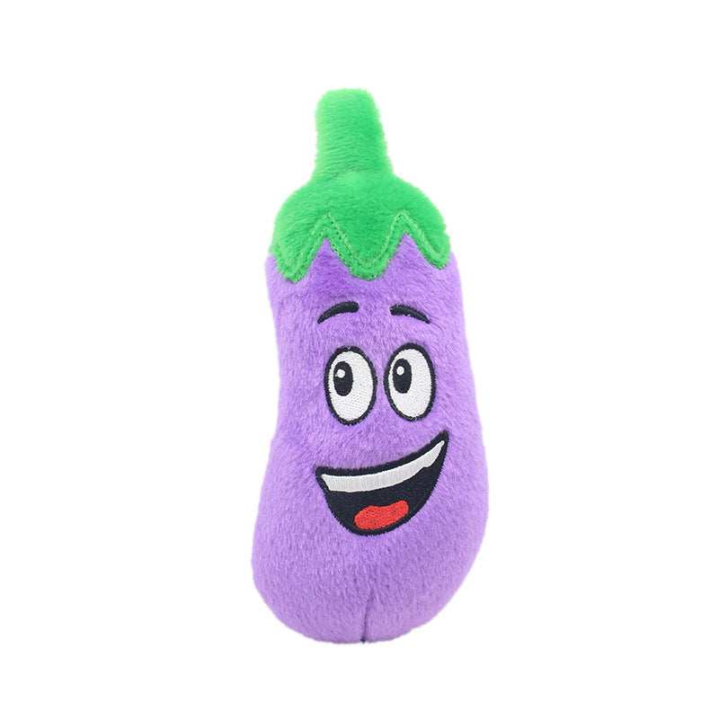 Pet Plush Sound Toy Fruit Vegetable Dog Cat Educational Toy - Purrfect Pet Haven
