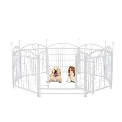 Dog Playpen Indoor 24 Inch 8 Panel Metal Dog Playpen - Purrfect Pet Haven