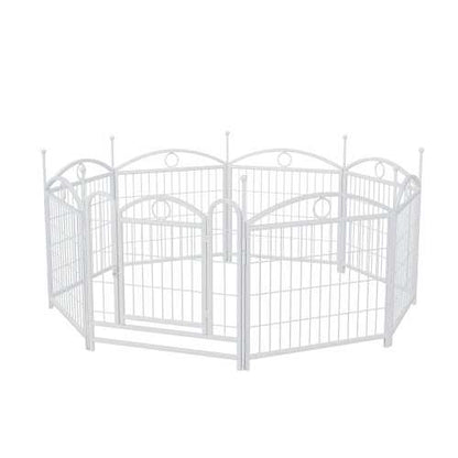 Dog Playpen Indoor 24 Inch 8 Panel Metal Dog Playpen - Purrfect Pet Haven
