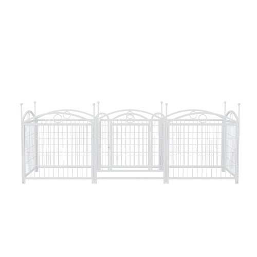 Dog Playpen Indoor 24 Inch 8 Panel Metal Dog Playpen - Purrfect Pet Haven