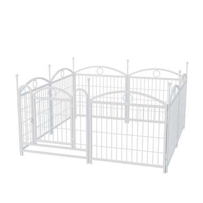 Dog Playpen Indoor 24 Inch 8 Panel Metal Dog Playpen - Purrfect Pet Haven