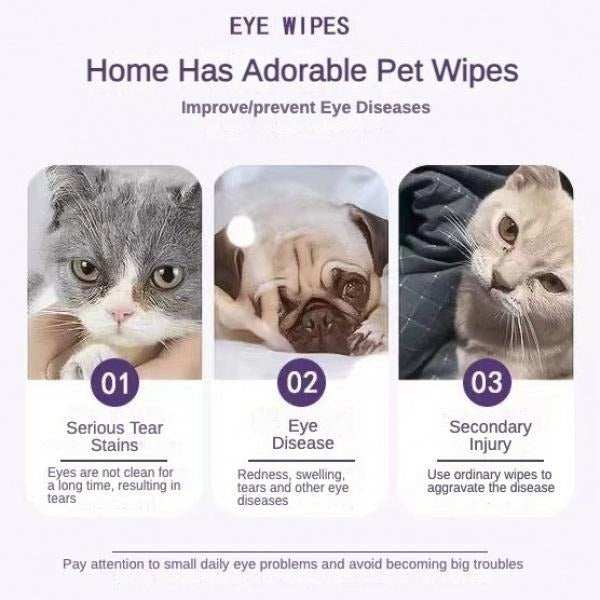 Pet Safe Eye Stain Wipes for Cats and Dogs - Purrfect Pet Haven