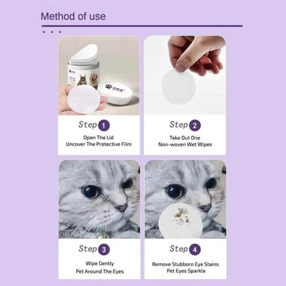 Pet Safe Eye Stain Wipes for Cats and Dogs - Purrfect Pet Haven