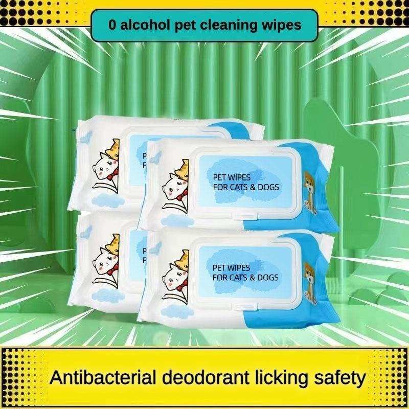Dog Cat Pet Wet Wipes For Paws And Butt, EarsEyes Plant-based Pet Wipes, Unscented DogWipes, Cleaning Deodorizing, Paw Wipes ForDogs Cats Pets - Purrfect Pet Haven