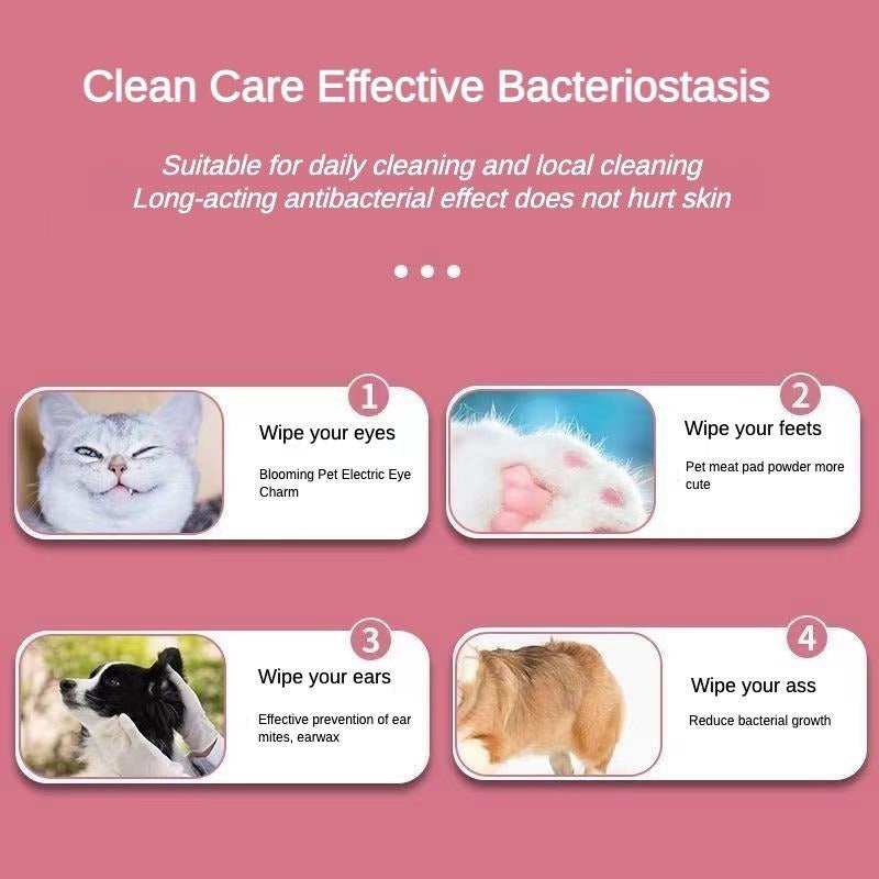 Dog Cat Pet Wet Wipes For Paws And Butt, EarsEyes Plant-based Pet Wipes, Unscented DogWipes, Cleaning Deodorizing, Paw Wipes ForDogs Cats Pets - Purrfect Pet Haven